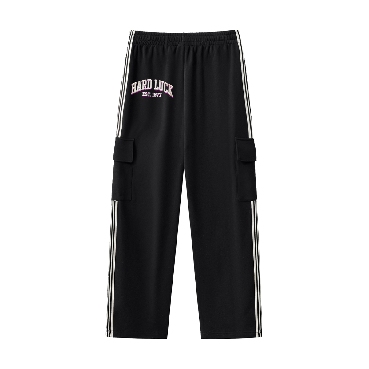Solid Wall of Sound Side Stripe Straight Leg Pants | Hard Luck Apparel Streetwear