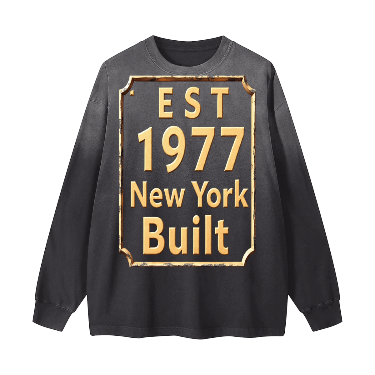 N.Y Built  Gradient Washed Long Sleeve T-Shirt
