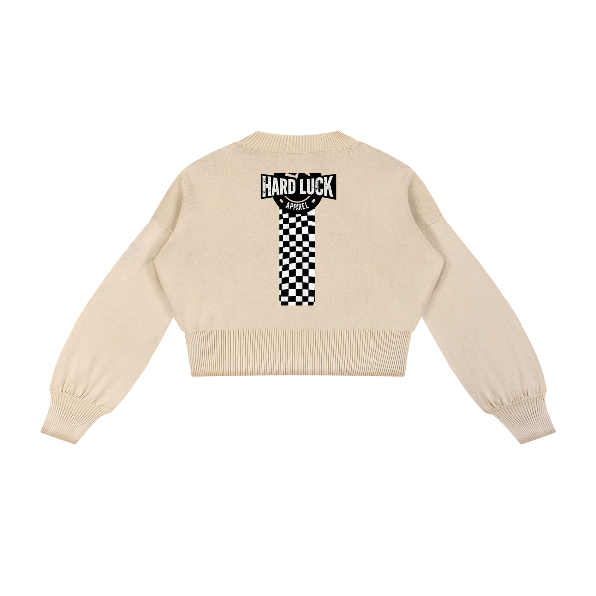 Mineral Wash Balloon Sleeve Cropped Sweater