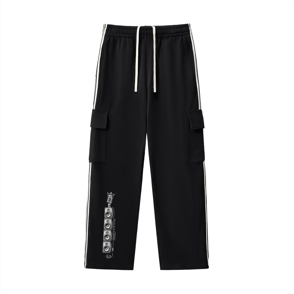 Solid Wall of Sound Side Stripe Straight Leg Pants | Hard Luck Apparel Streetwear