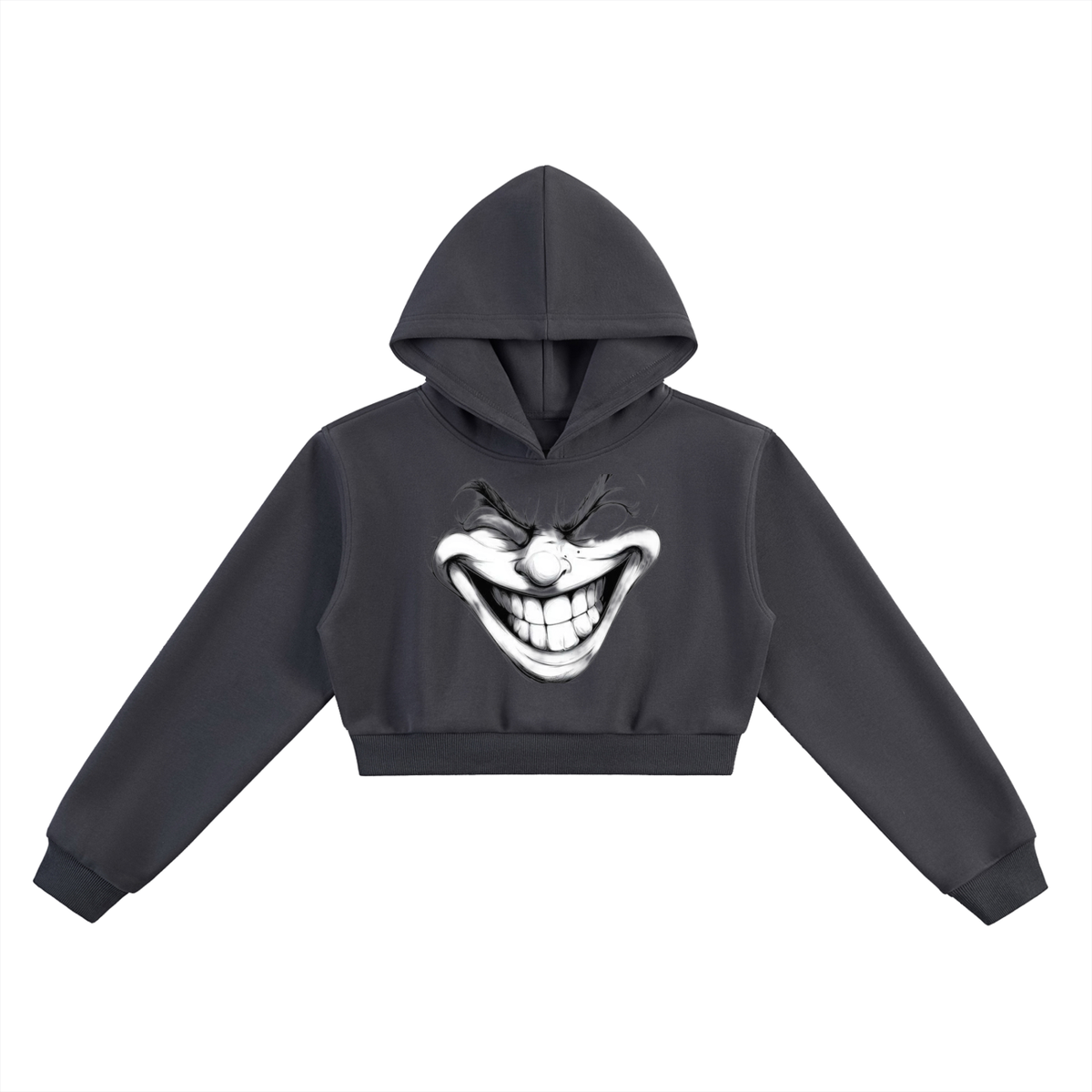 No Laughing Matter Essential Cropped Hoodie | Dark Humor Streetwear | Hard Luck Apparel