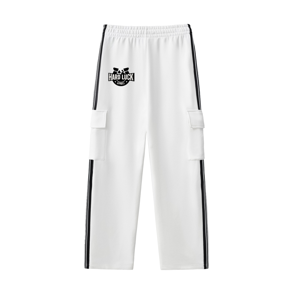 Bad  luck Good vibes  Side Stripe Straight-Leg Pants