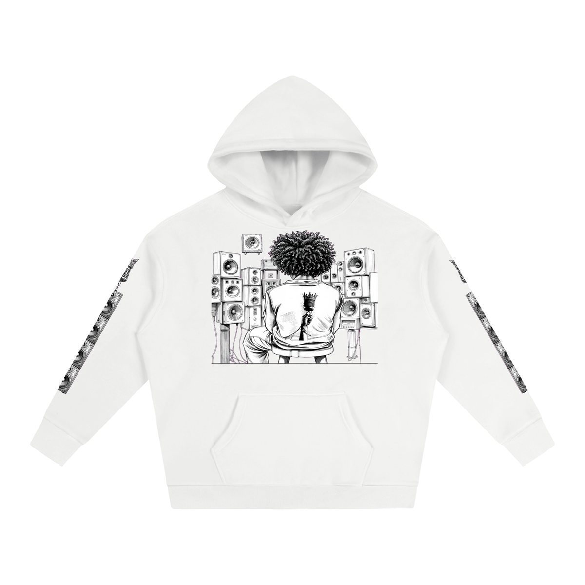 Solid Wall of Sound Graphic Hoodie | DJ & Streetwear | Hard Luck Apparel