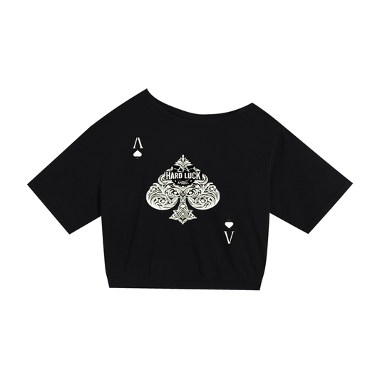 Uptown Ace Asymmetric Shoulder Oversized Cotton T-Shirt