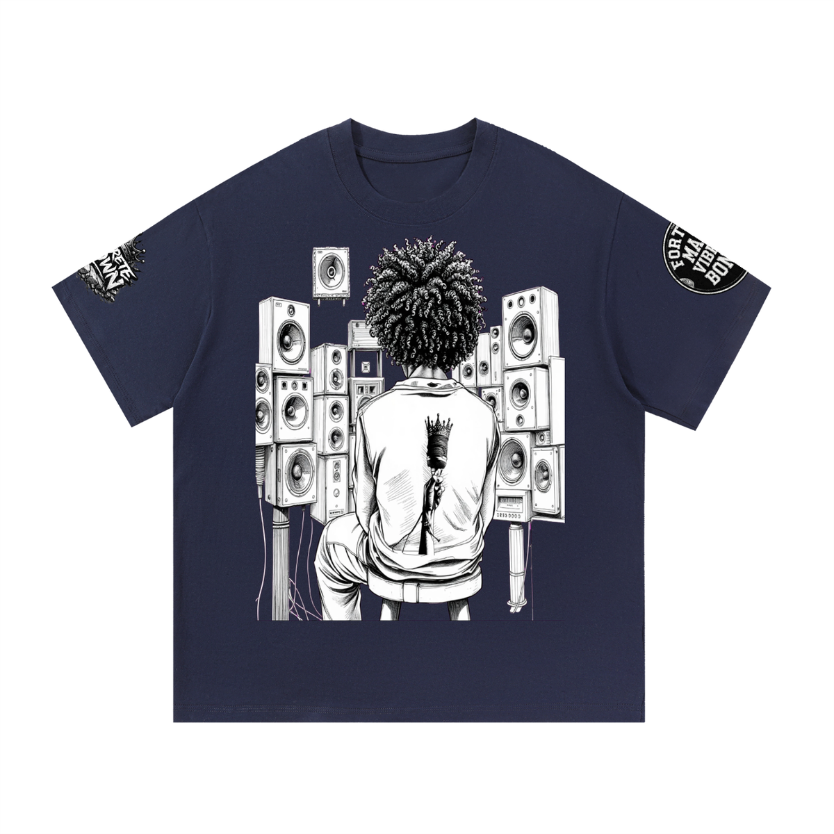 Solid Wall of Sound Graphic T-Shirt | Hip-Hop Sound System Tee | Hard Luck Apparel