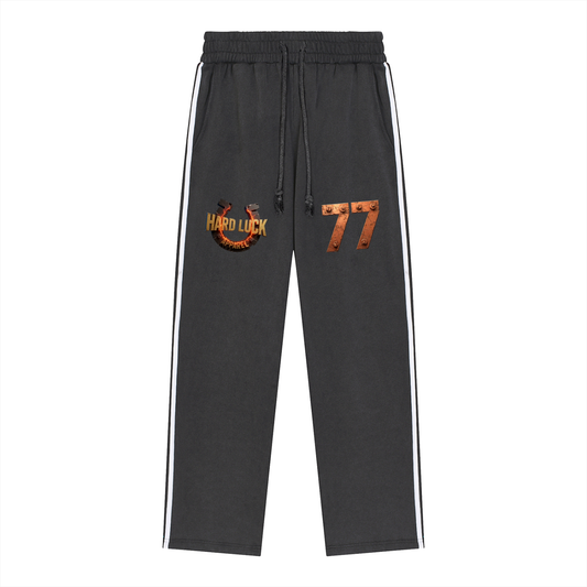 Black Smith Forged Snow Washed Contrast Tape Sweatpants