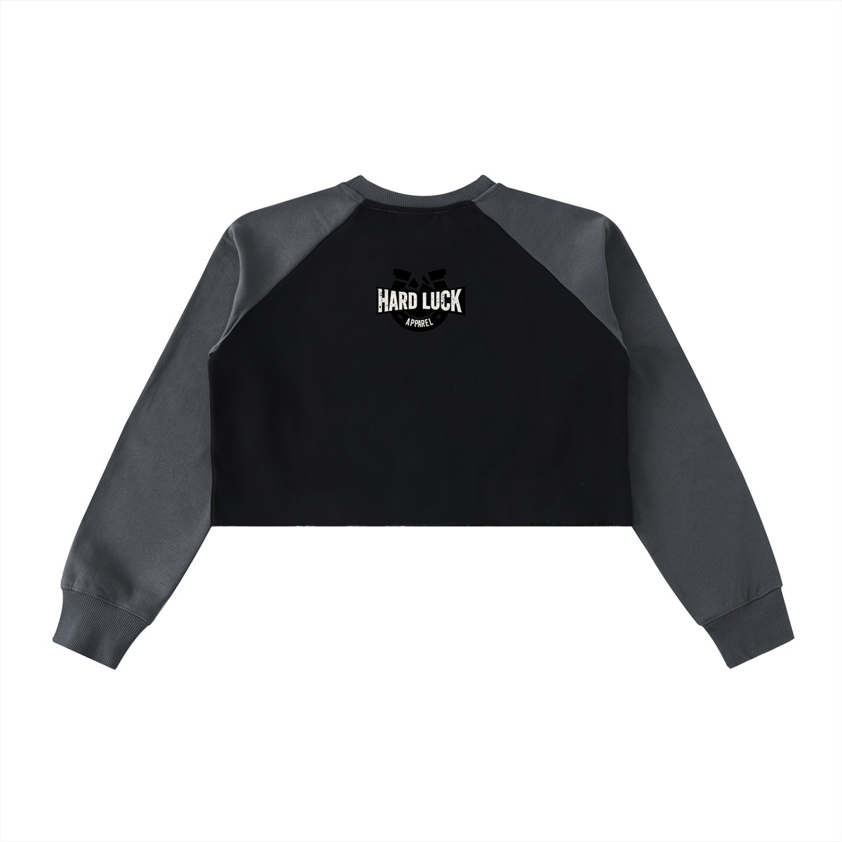 Elegant Hard Luck Women's Cropped Raglan Sweatshirt | Premium New York Streetwear
