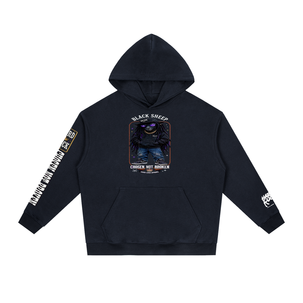 HARD LUCK - Black Sheep "CHOSEN NOT BROKEN" Heavyweight Hoodie
