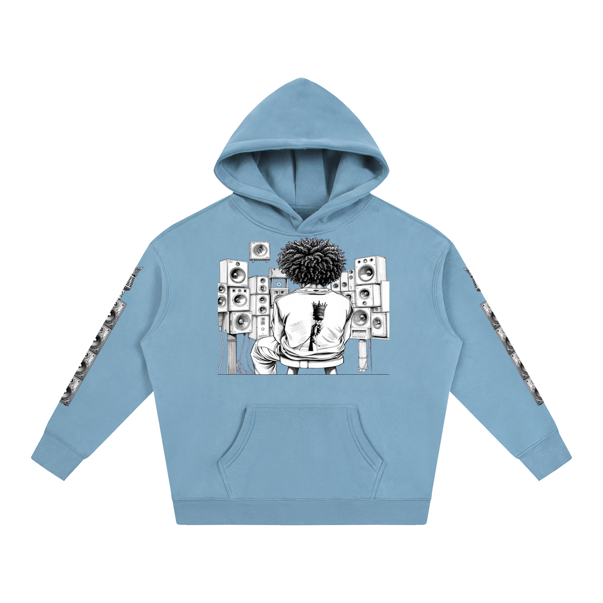 Solid Wall of Sound Graphic Hoodie | DJ & Streetwear | Hard Luck Apparel