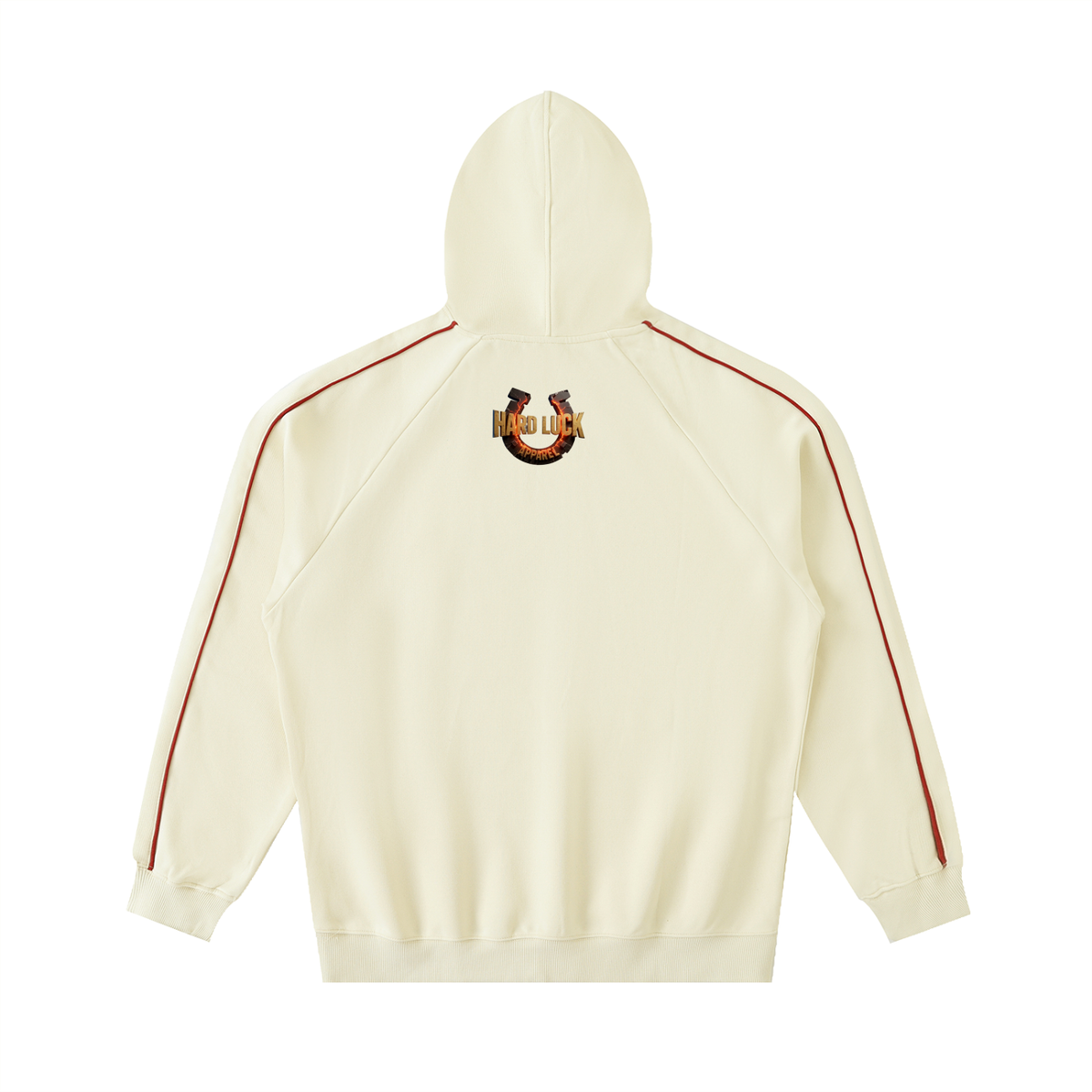 Black Smith Forged Contrast Piping Raglan Hoodie