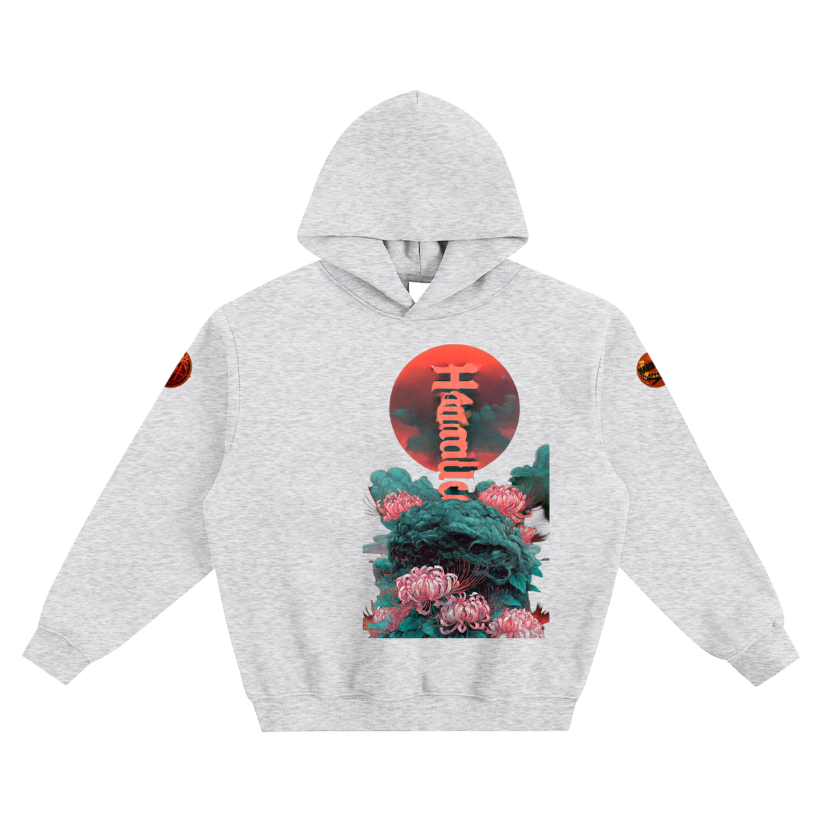 Red Horizon Fleeced Boxy Hoodie