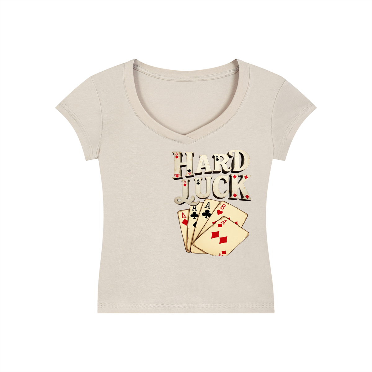 Aces & 8s - The Dead Man's Hand Essential V-Neck Bodycon T-Shirt