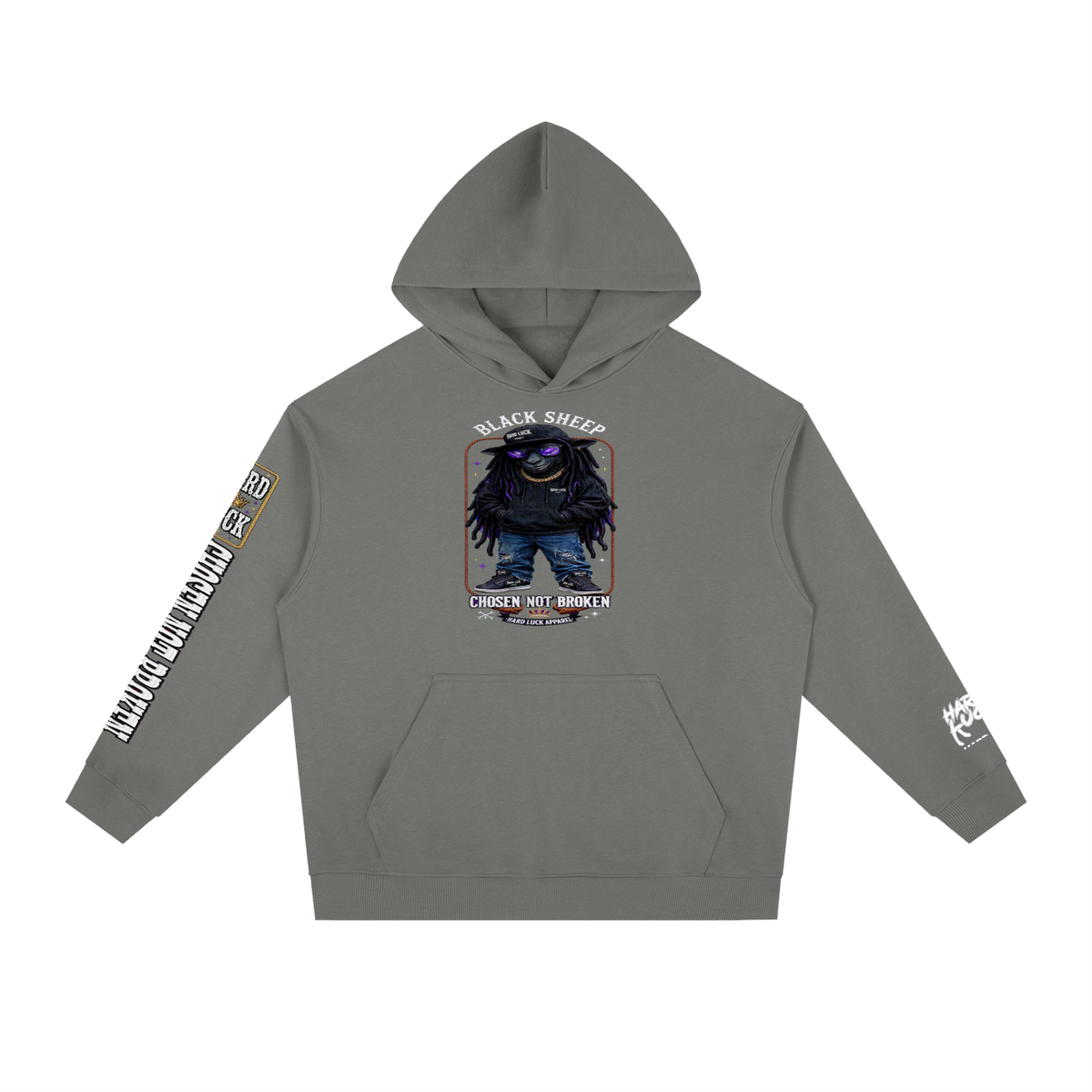 HARD LUCK - Black Sheep "CHOSEN NOT BROKEN" Heavyweight Hoodie