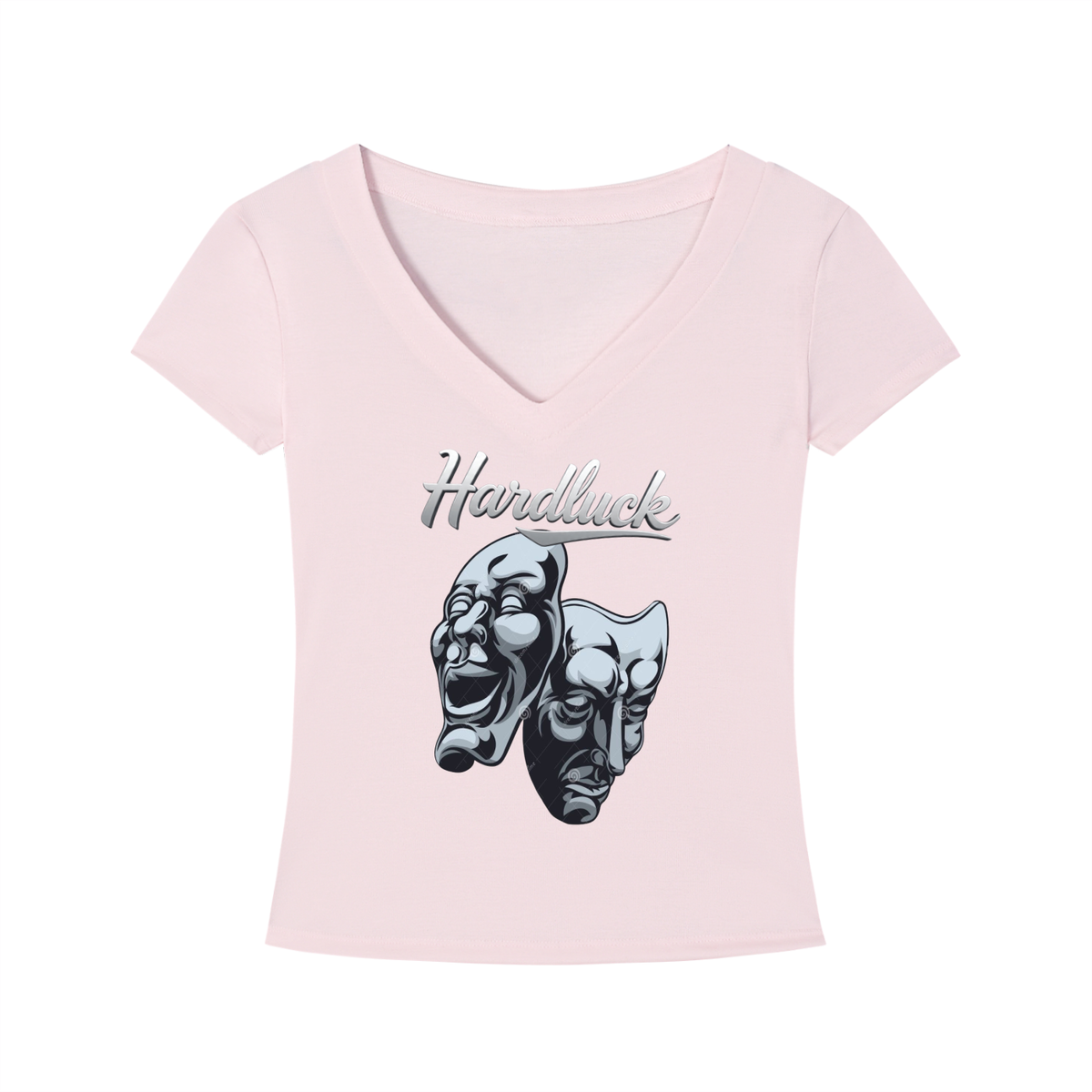 Comedy & Tragedy Tencel Slim Fit V-Neck T-Shirt