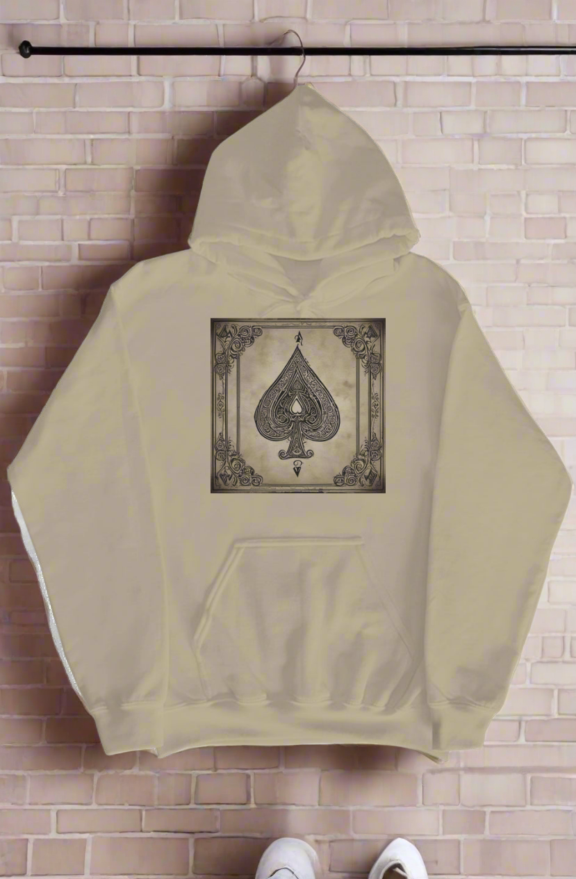 Ace of Spades Pullover Hoodie | Premium Graphic Streetwear | Hard Luck Apparel