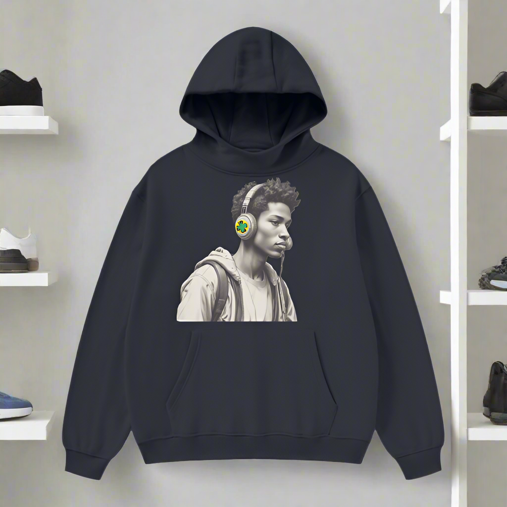 Bus Stop High Neck Fleece Hoodie | Heavyweight Streetwear Pullover | Hard Luck Apparel