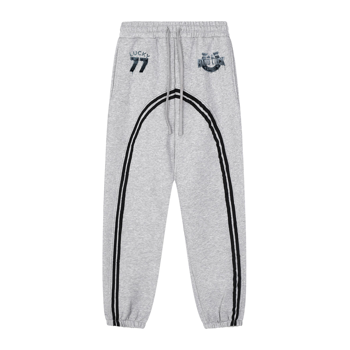 Black Ice Sun Fade Contrast Tape Fleece Jogged Sweatpants