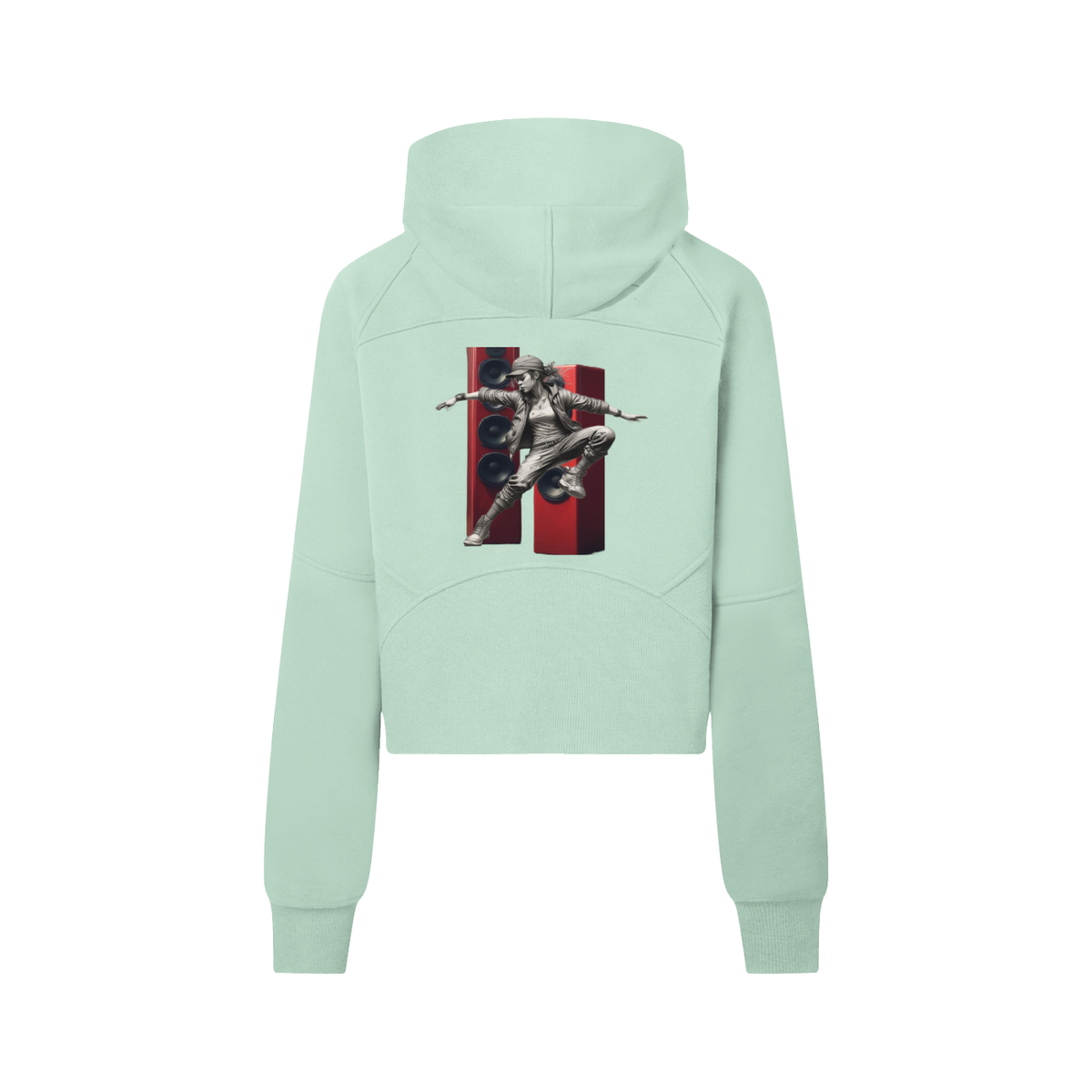 B-Girl in Motion Cropped Half-Zip Hoodie