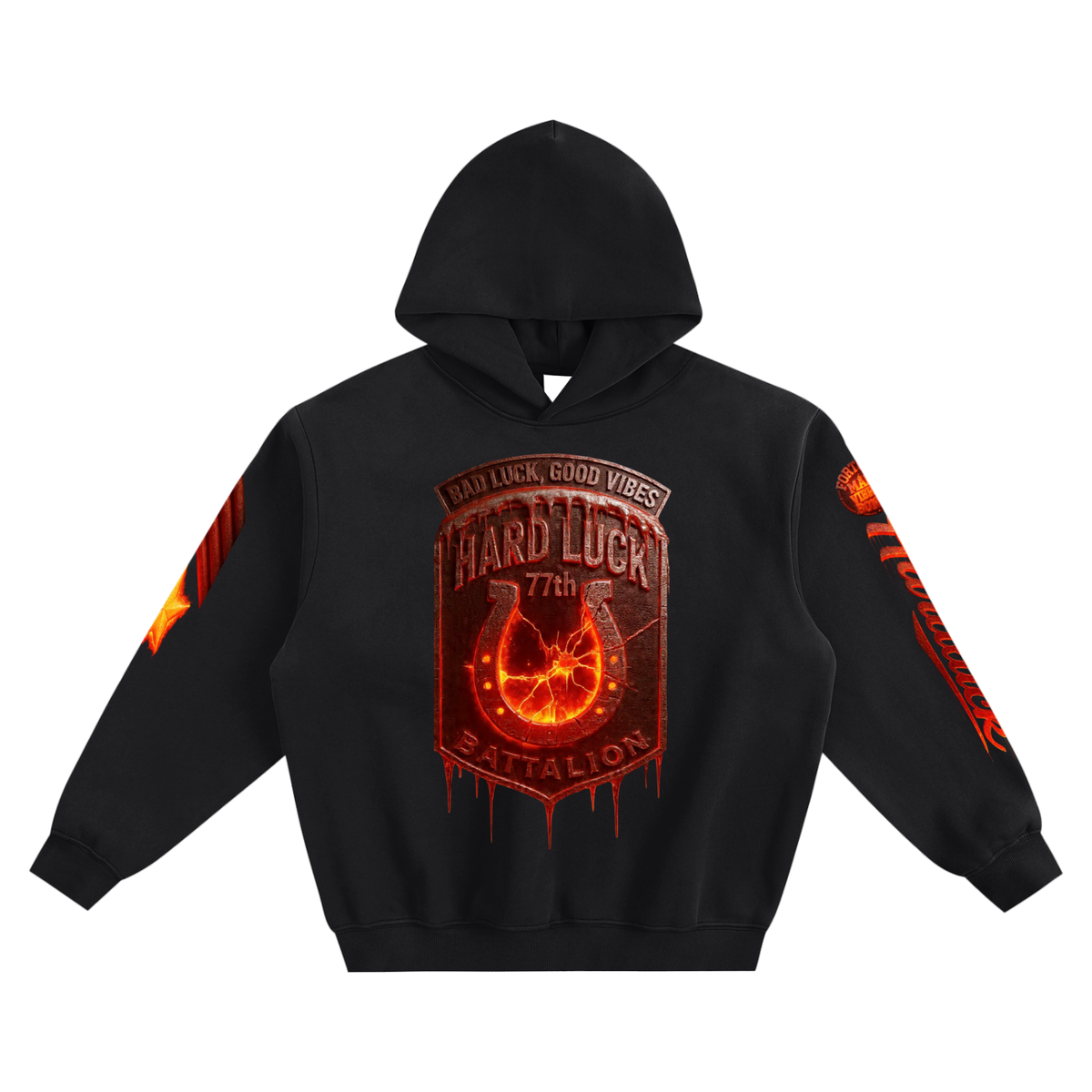 Fire Forged Iron Omen Fleeced Boxy Hoodie