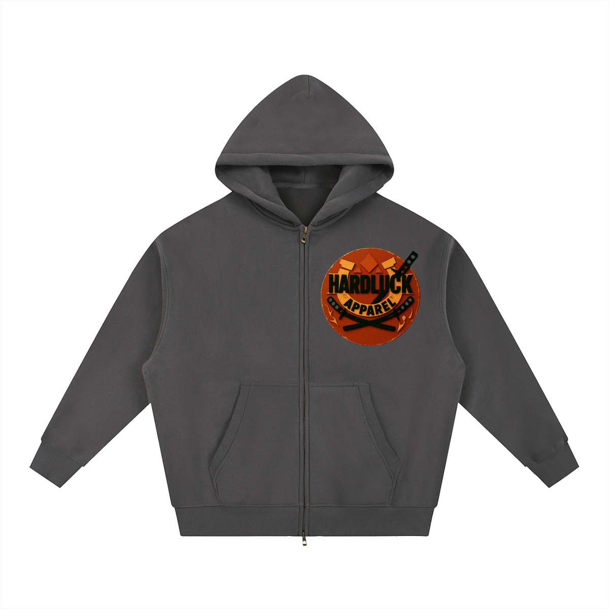 Red Horizon Oversized Fleece Boxy Hoodie