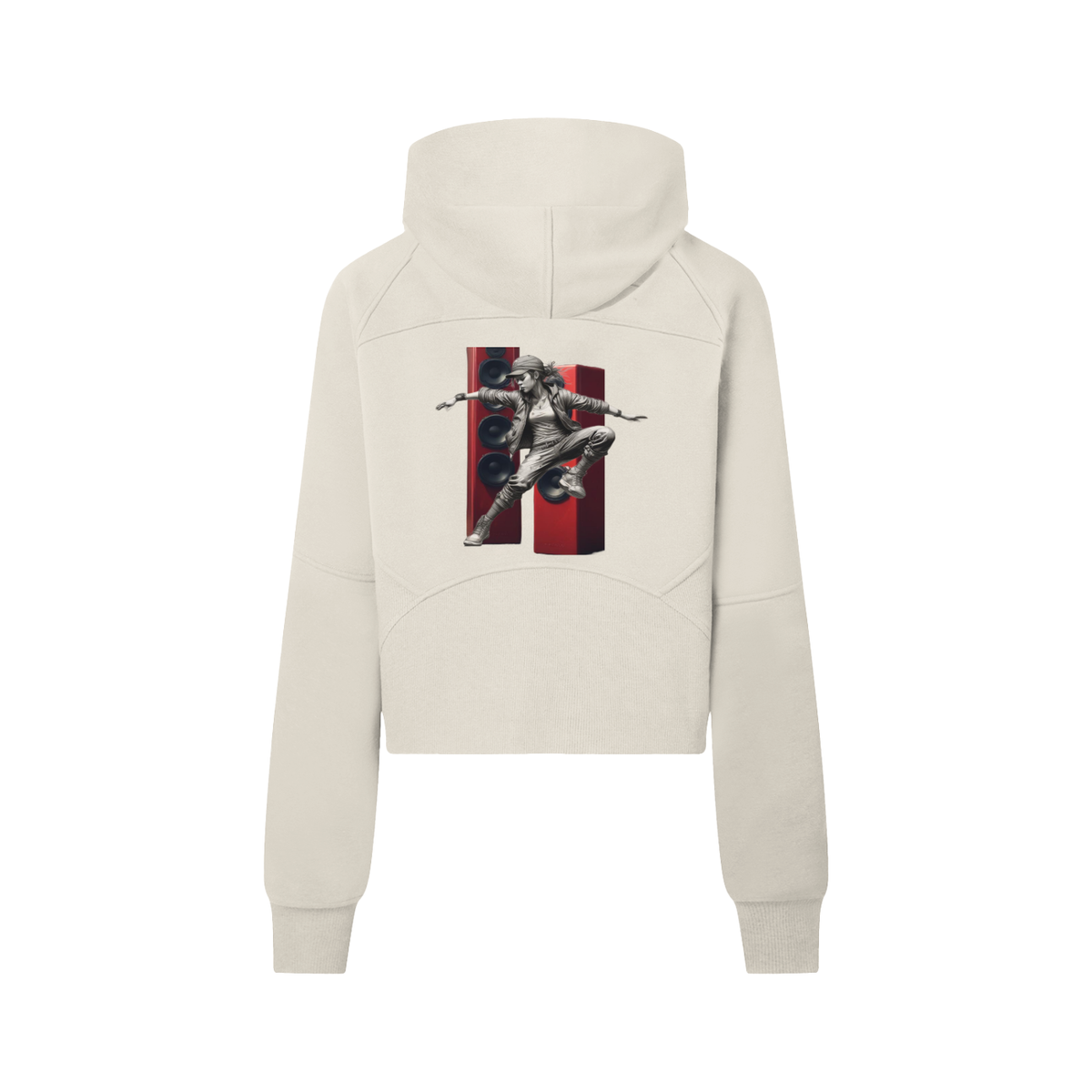 B-Girl in Motion Cropped Half-Zip Hoodie