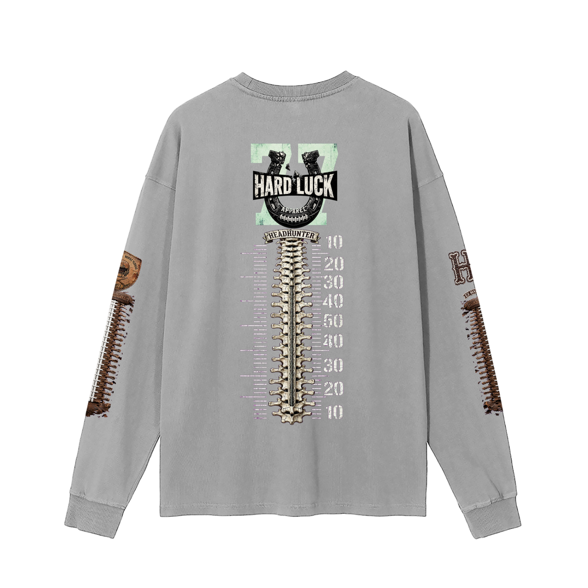 Hard Luck Apparel - Gridiron Gut Check Headhunter 77 Captain Long Sleeve Tee