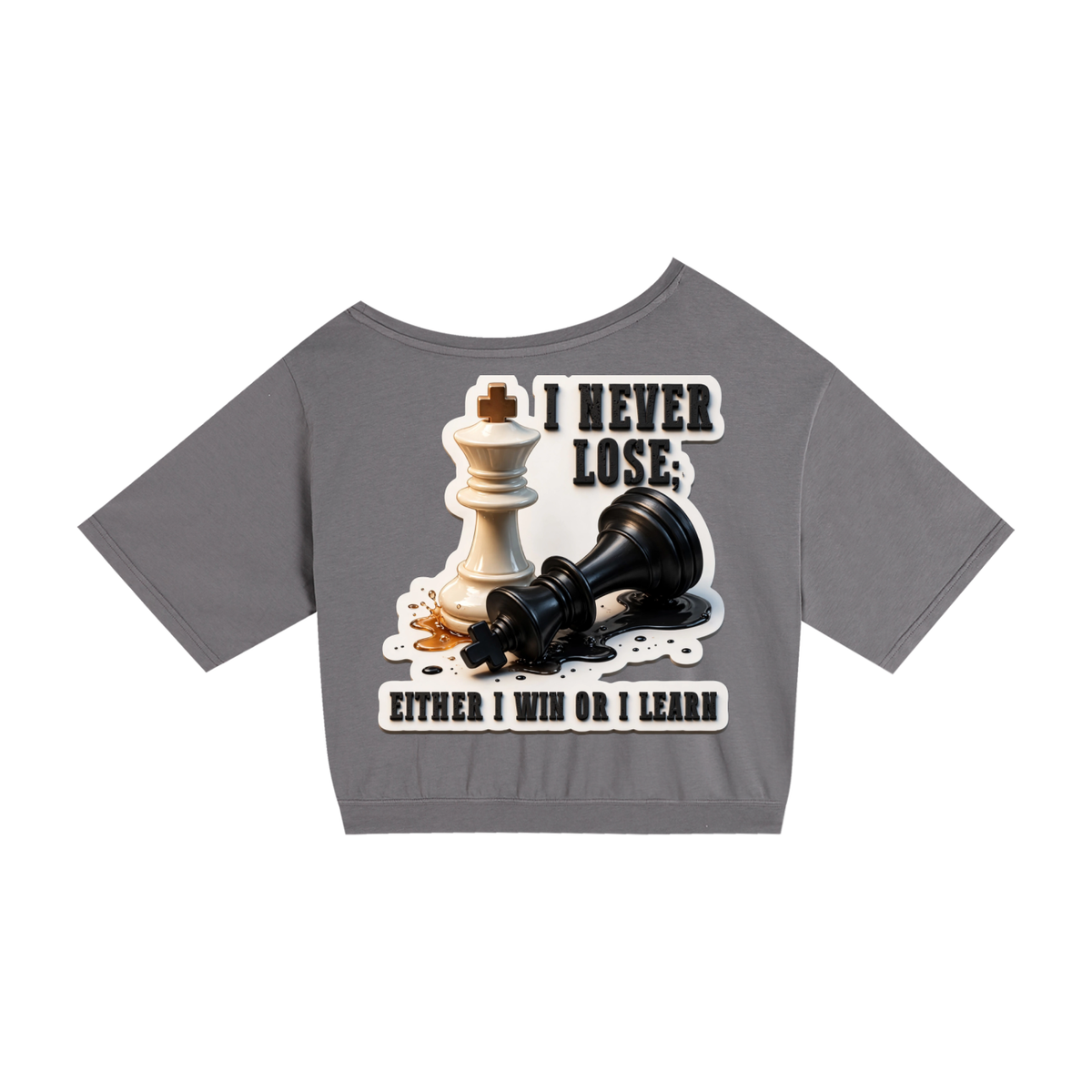 The Last Move "Win or Learn" Off-Shoulder Sweatshirt | Women's Streetwear | Hard Luck Apparel