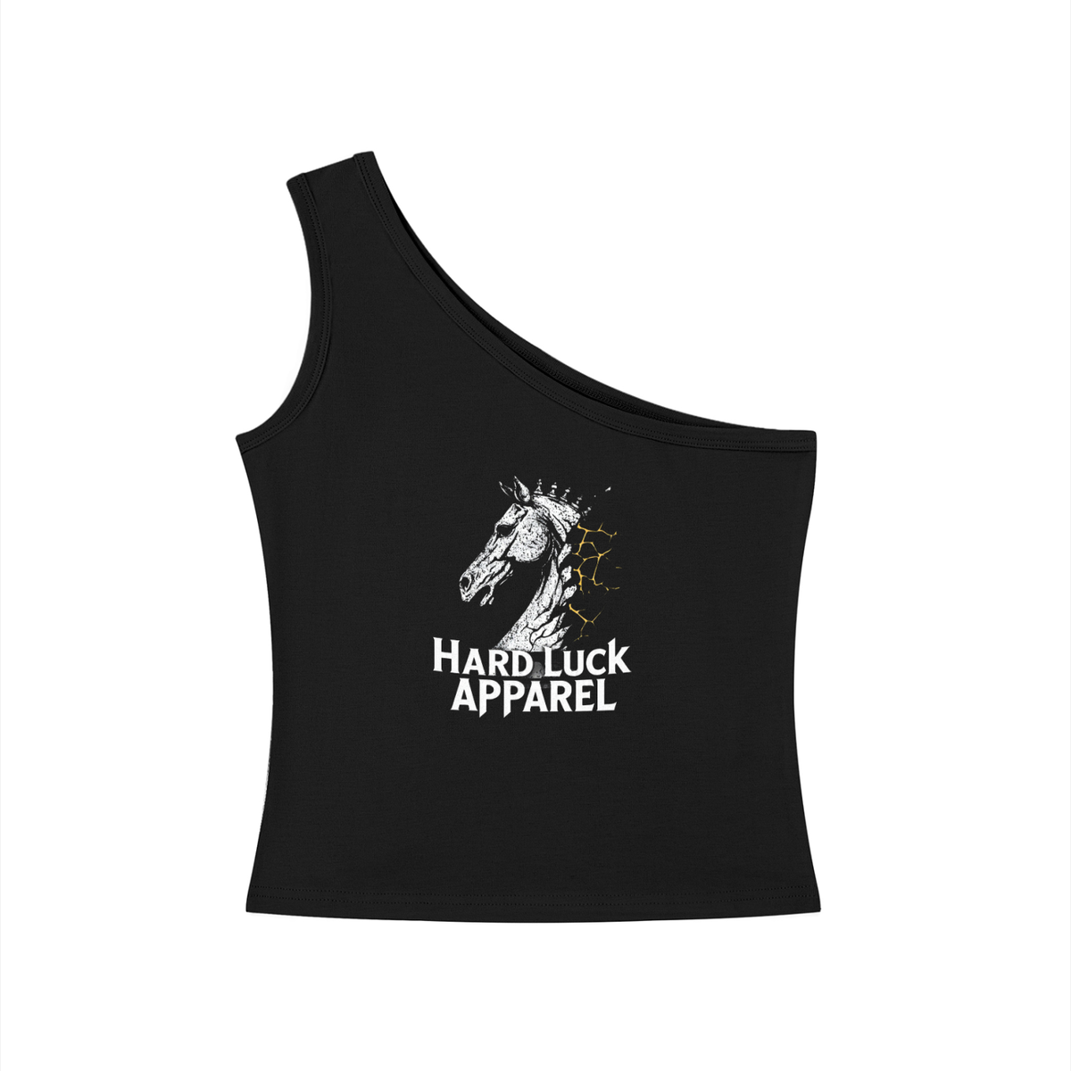 The Last Move One-Shoulder Crop Tank Top | Hard Luck Apparel