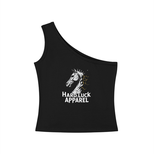 The Last Move One-Shoulder Crop Tank Top | Hard Luck Apparel