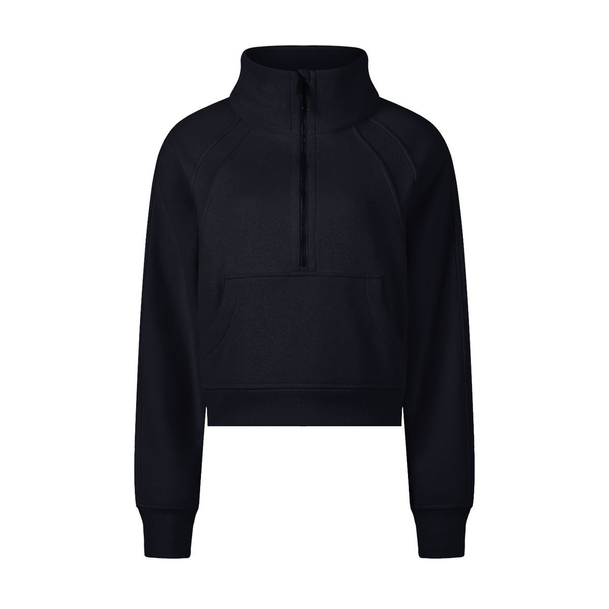 Hard Luck Legacy Cropped Half-Zip Sweatshirt | Women's Streetwear Fleece Pullover | NY Built Heritage Style