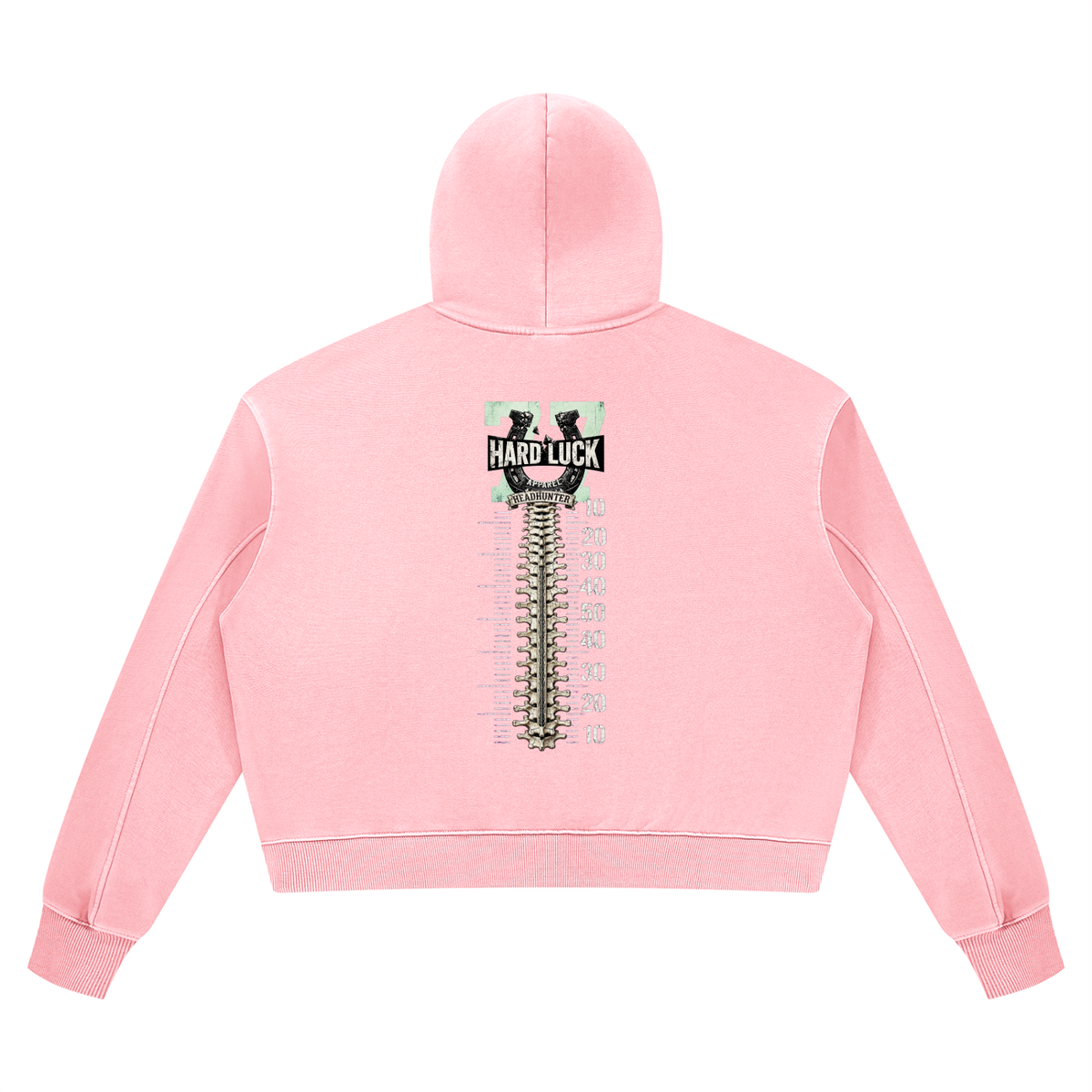 GRIDIRON GUT CHECK - Headhunter 77 Captain Women's Cropped Hoodie - Hard Luck Apparel