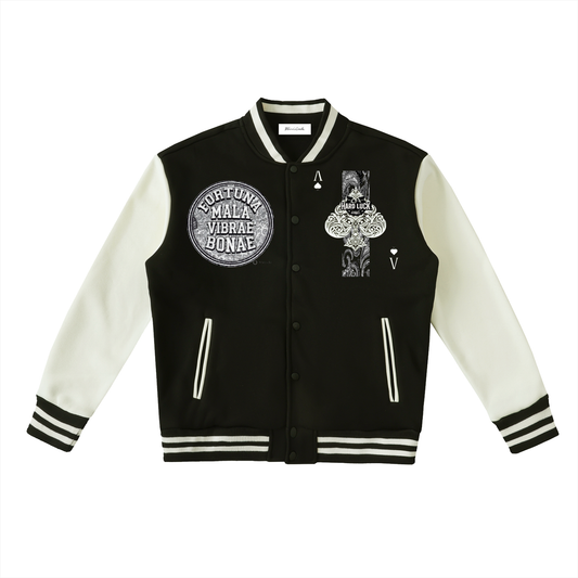 Noir refined Uptown Ace Two Tone Varsity  Jacket