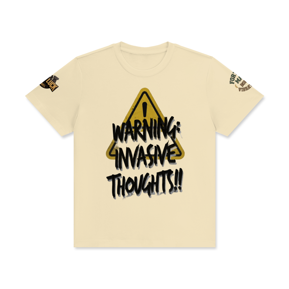 invasive  thoughts  Classic Crew Neck Cotton T-Shirt