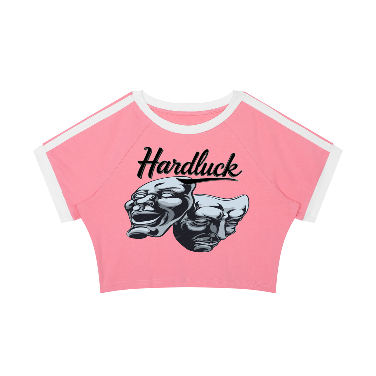 Comedy & Tragedy Women’s Raglan Crop T-Shirt
