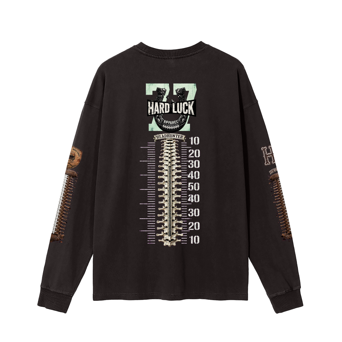 Hard Luck Apparel - Gridiron Gut Check Headhunter 77 Captain Long Sleeve Tee