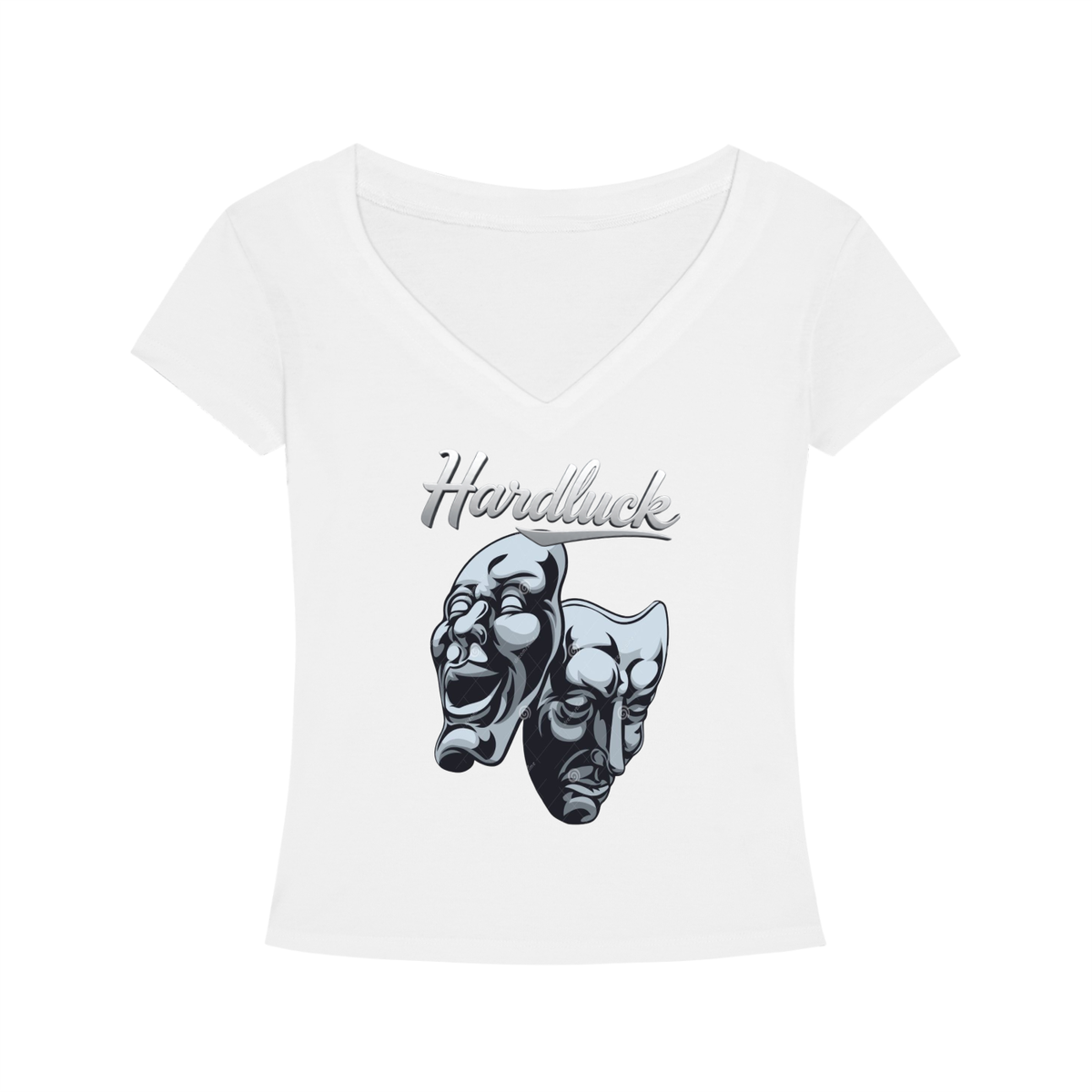 Comedy & Tragedy Tencel Slim Fit V-Neck T-Shirt