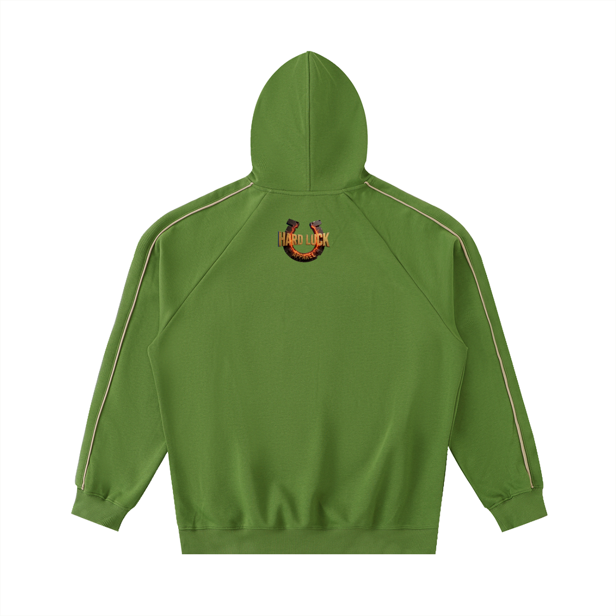 Black Smith Forged Contrast Piping Raglan Hoodie