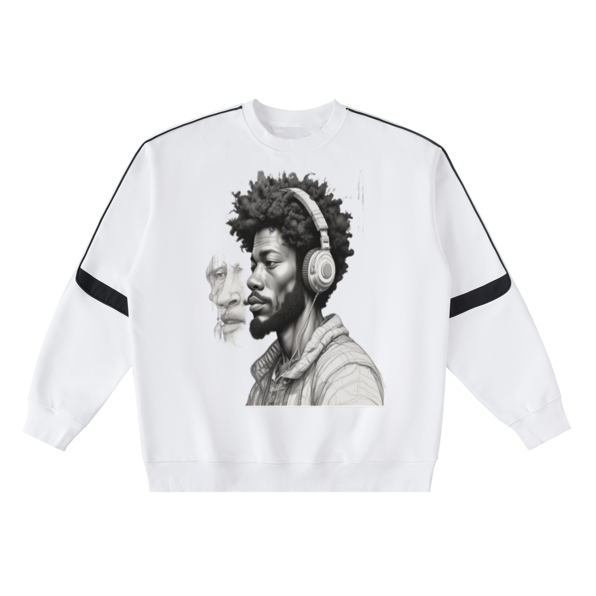 Soul reflections  Redux  Oversized Crewneck Taped Sweatshirt