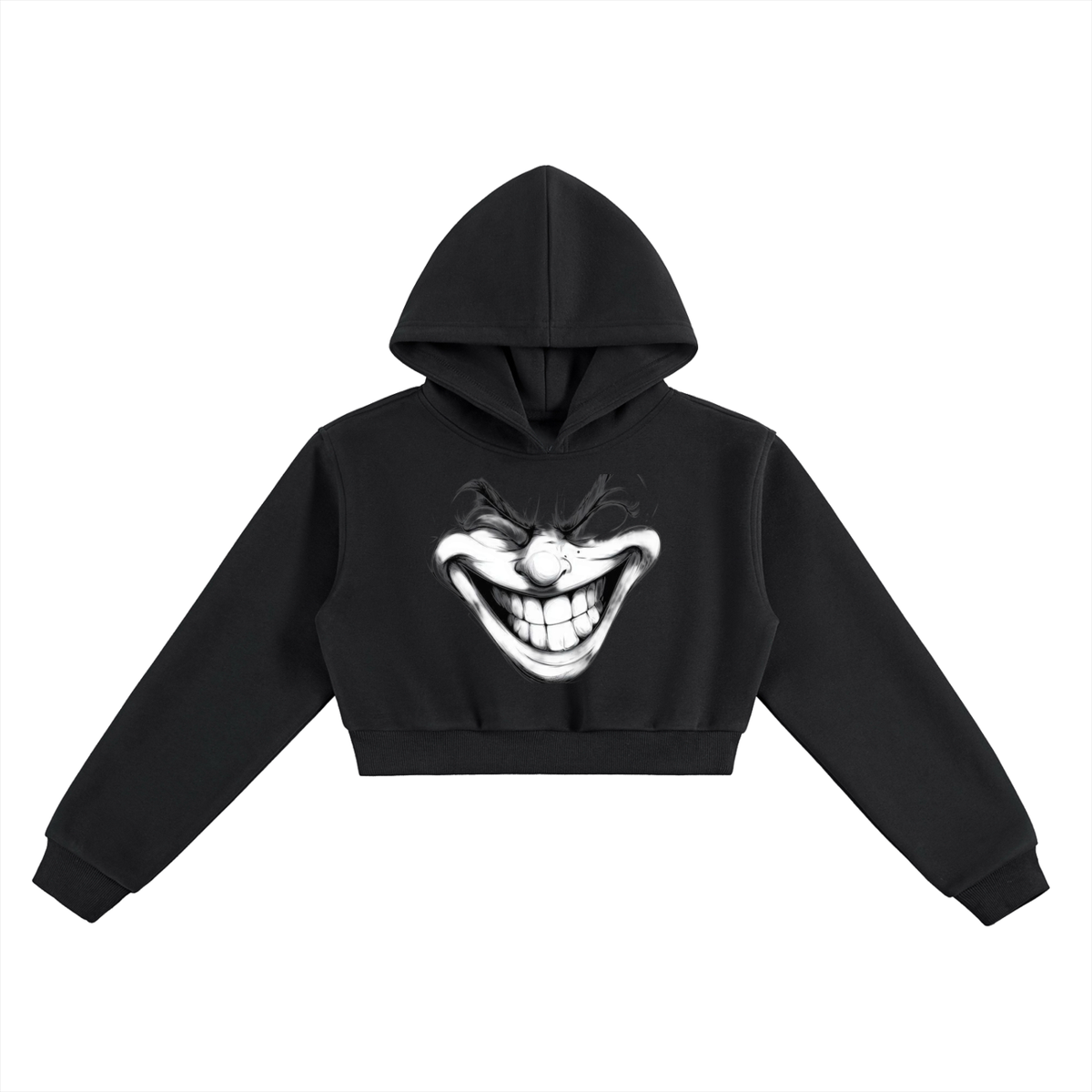 No Laughing Matter Essential Cropped Hoodie | Dark Humor Streetwear | Hard Luck Apparel