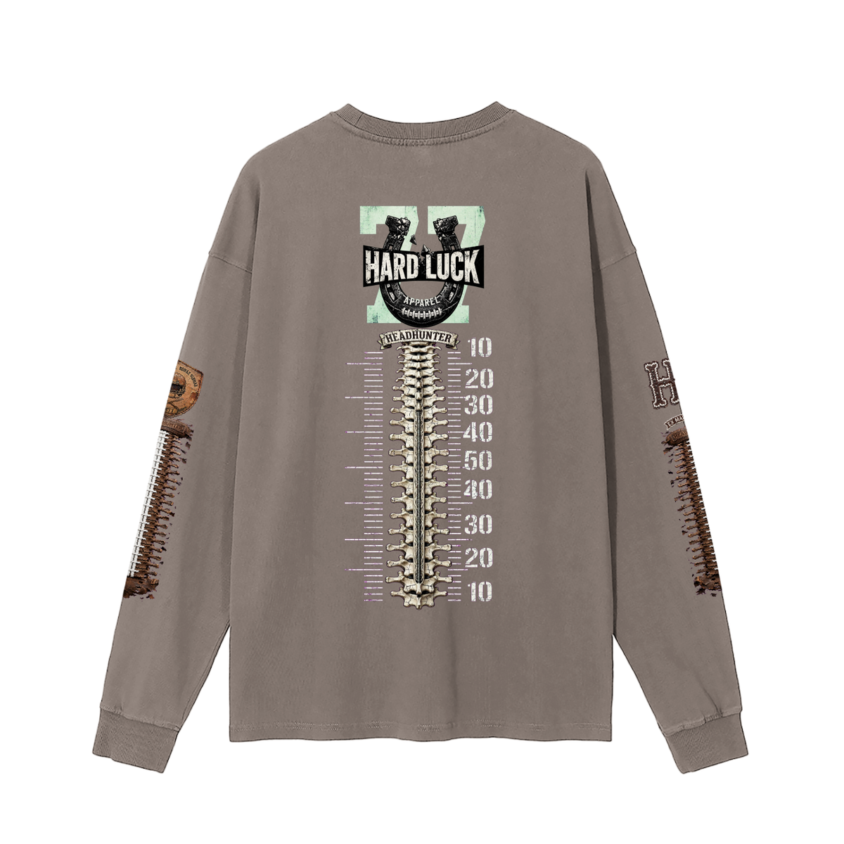 Hard Luck Apparel - Gridiron Gut Check Headhunter 77 Captain Long Sleeve Tee