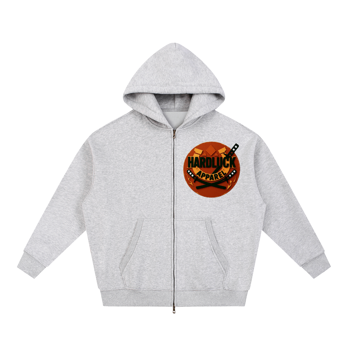 Red Horizon Oversized Fleece Boxy Hoodie
