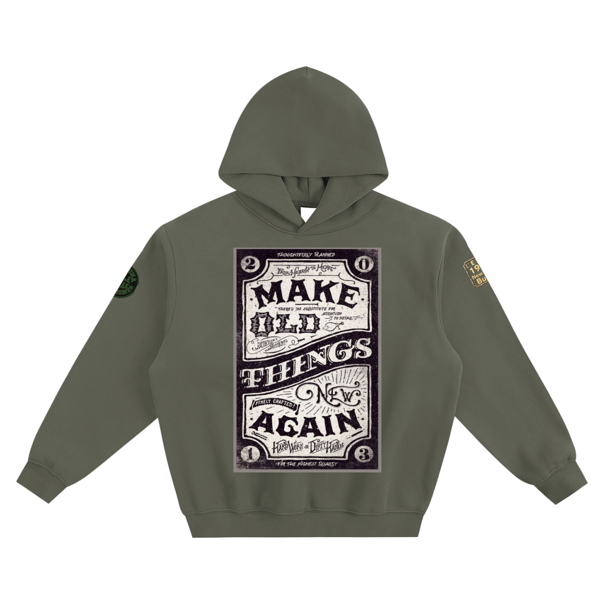 Renovation premium Fleeced Boxy Hoodie