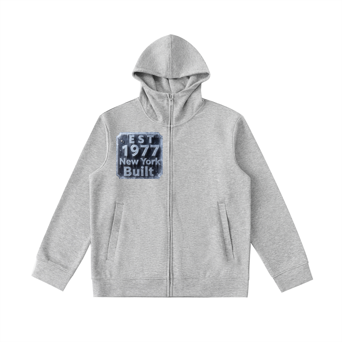 NY Built  Ice Storm Essential Heavyweight High Neck  Zip-Up Hoodie