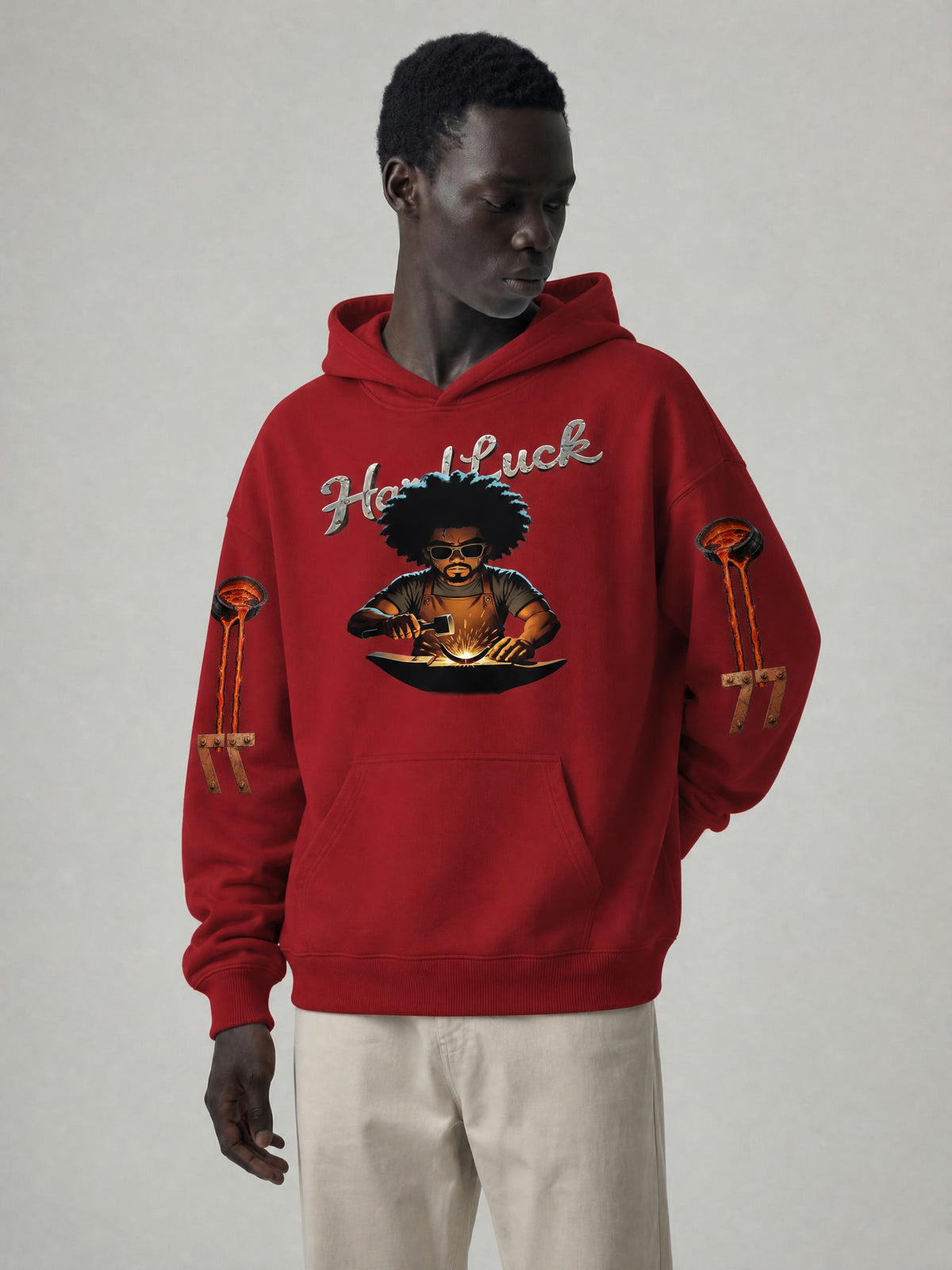 Blacksmith Forged 2.0 Hoodie | Heavyweight Streetwear Pullover | Hard Luck Apparel