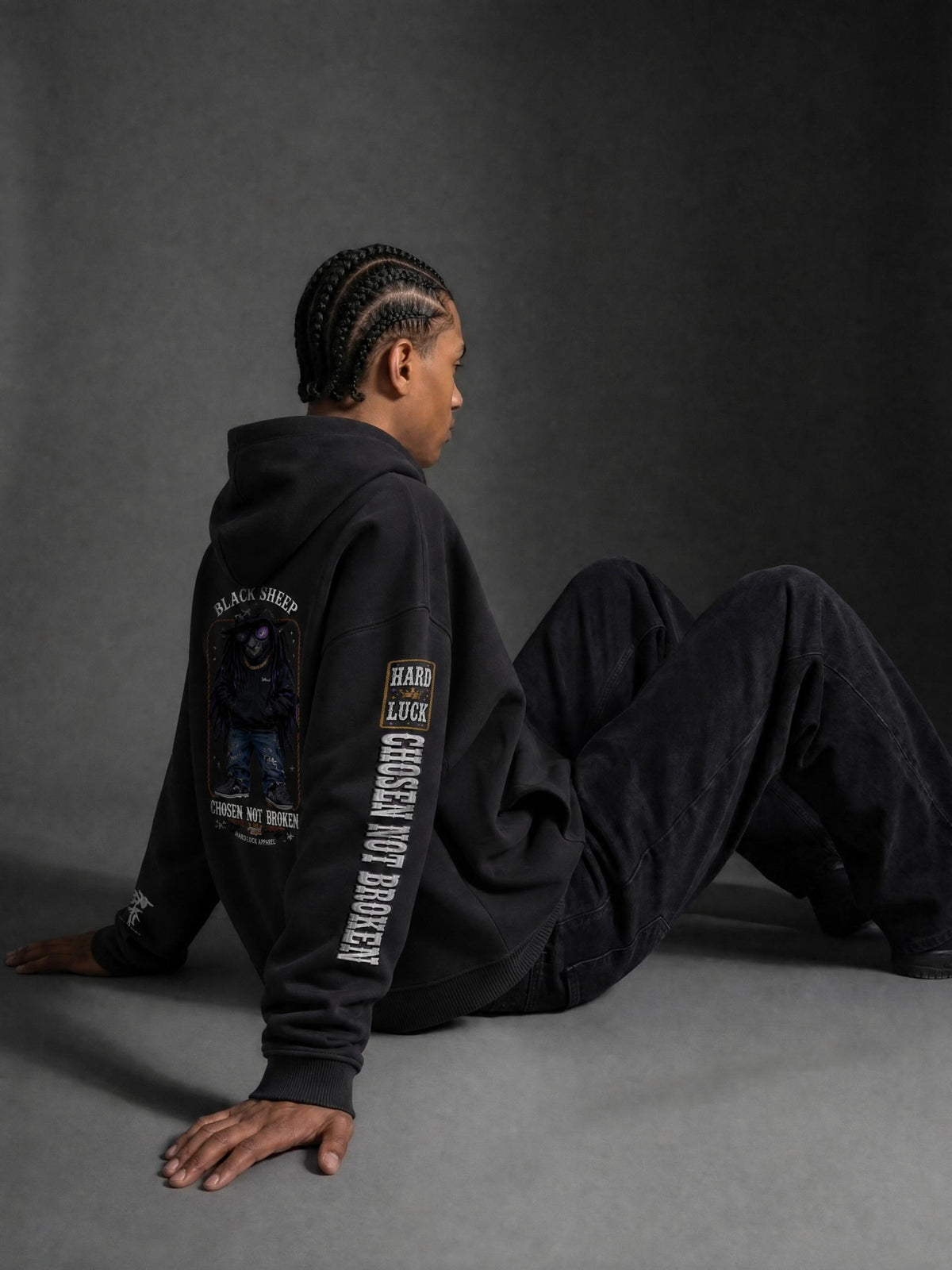 HARD LUCK - Black Sheep "CHOSEN NOT BROKEN" Heavyweight Hoodie