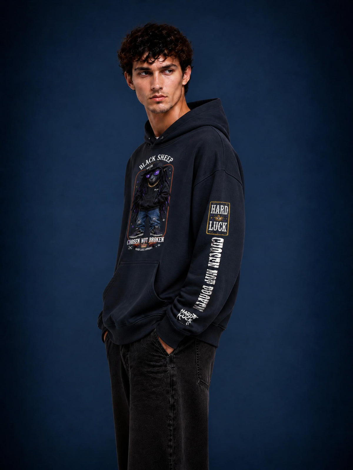 HARD LUCK - Black Sheep "CHOSEN NOT BROKEN" Heavyweight Hoodie