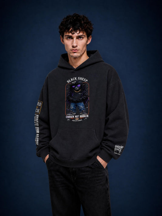 HARD LUCK - Black Sheep "CHOSEN NOT BROKEN" Heavyweight Hoodie