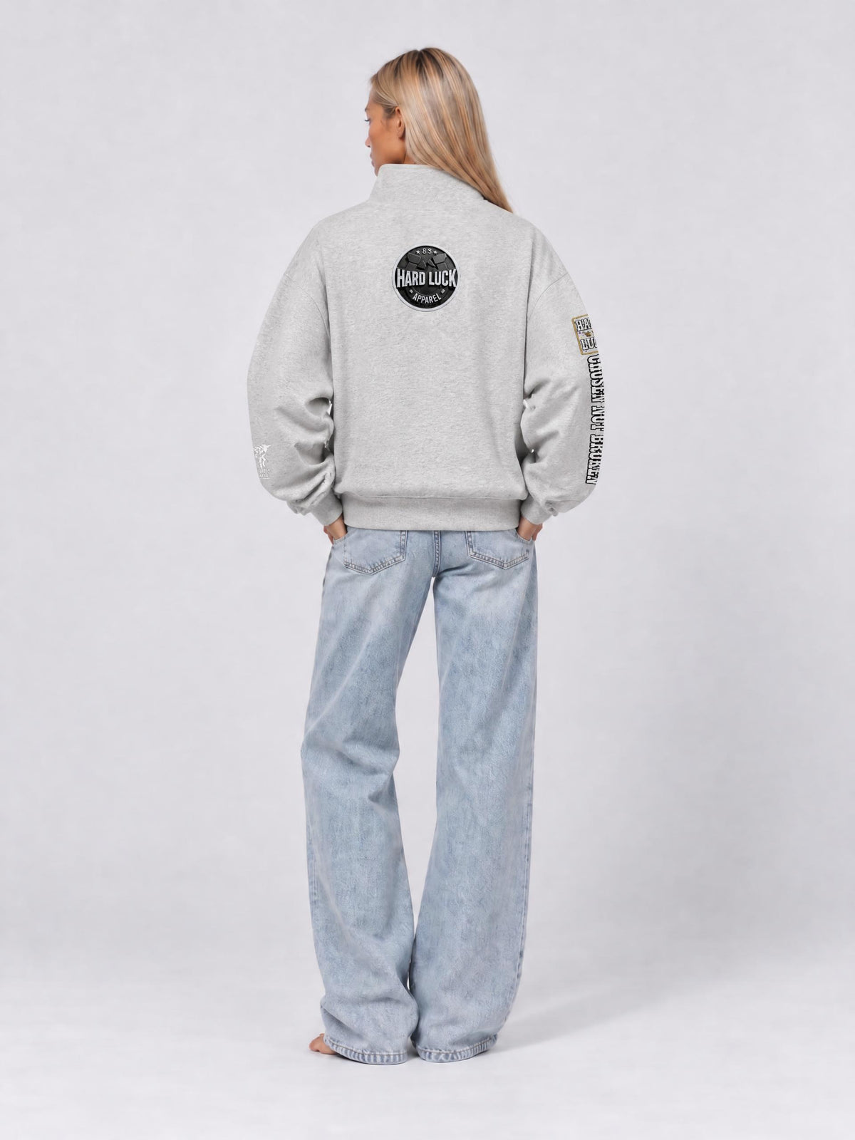 Hard Luck Apparel - Black Sheep Quarter Zip Sweatshirt | Chosen Not Broken Drop Shoulder Pullover