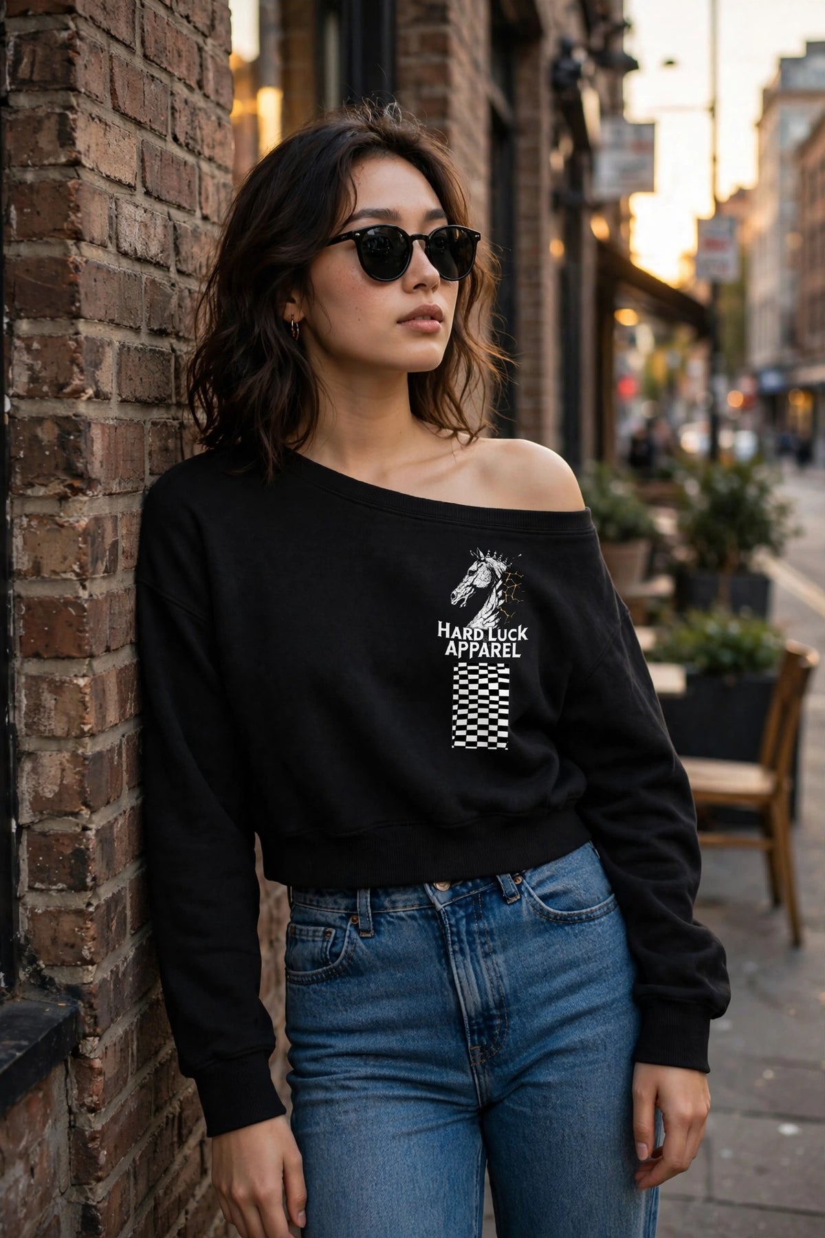 The Last Move "Win or Learn" Off-Shoulder Sweatshirt | Women's Streetwear | Hard Luck Apparel