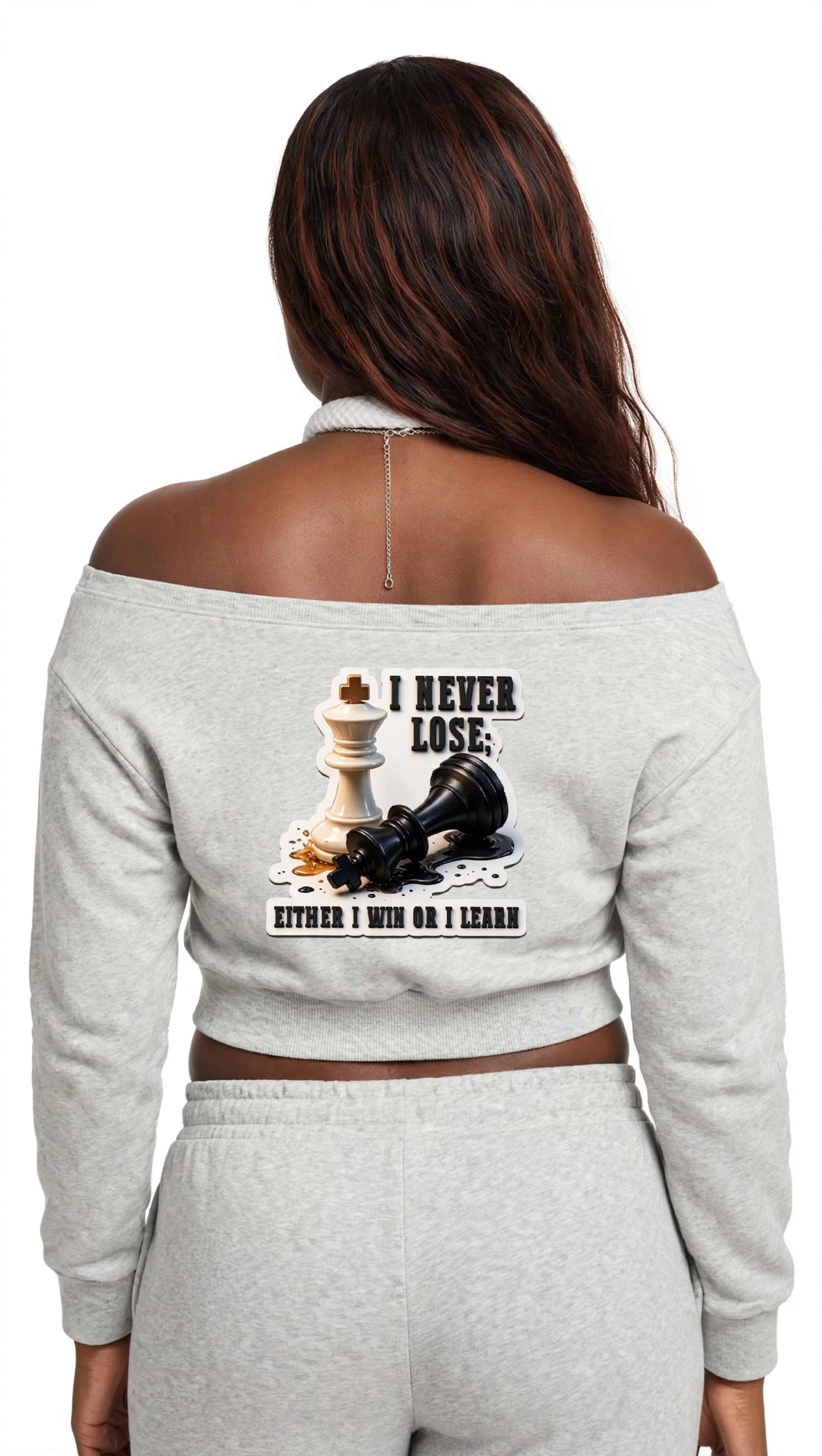 The Last Move Off-the-Shoulder Sweatshirt | Women's Streetwear Pullover | Hard Luck Apparel